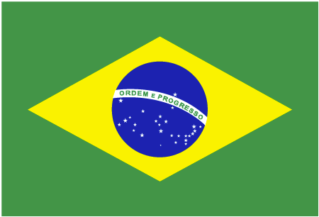Flag of Brazil, one INSC partner country involved in training and tutoring projects with ENSTTI