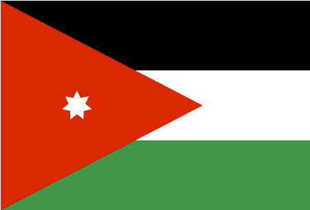 Flag of Jordan, one INSC partner country involved in training and tutoring projects with ENSTTI