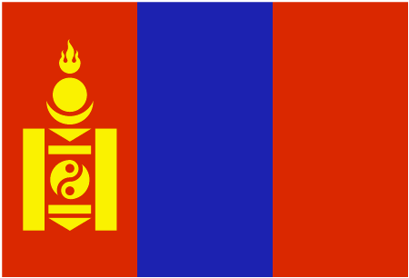 Flag of Mongolia, one INSC partner country involved in training and tutoring projects with ENSTTI