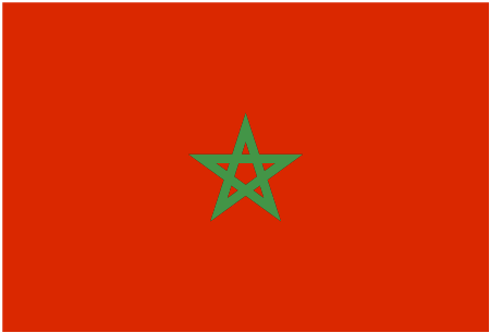Flag of Morocco, one INSC partner country involved in training and tutoring projects with ENSTTI