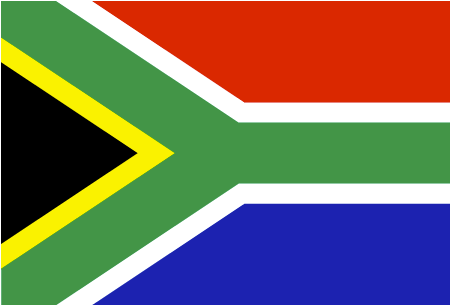 Flag of South Africa, one INSC partner country involved in training and tutoring projects with ENSTTI