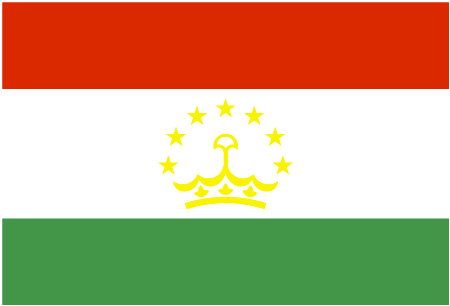 Flag of Tajikistan, one INSC partner country involved in training and tutoring projects with ENSTTI
